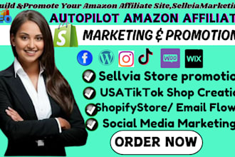 buildpromote your automated amazon affiliate, sellvia marketing tiktok shop ads
