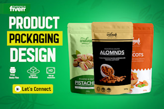design bottle, supplement, beauty, coffee packaging and modern custom label