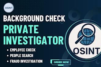 be private investigator osint detective backgroud check people search forensics