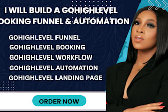 build a gohighlevel booking funnel and automation for wedding officiants
