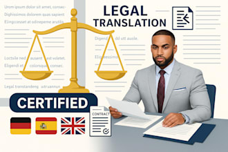 translate any legal document for law firms government business and family