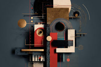 create abstract geometric digital art