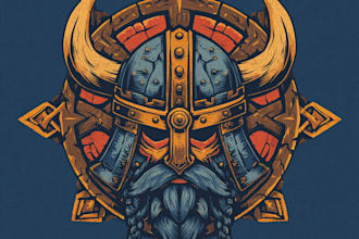 draw a medieval, fantasy, gaming logo