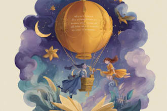 design a fantasy, whimsical and disney style for novel title and logo