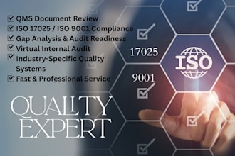 develop iso 9001, 17025 documentation and virtual audits