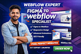 design or develop webflow website, webflow template, figma to webflow