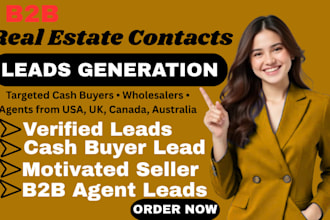 find b2b lead generation cash buyers motivated seller leads real estate agent