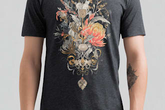 make a create t shirt design vintage punk, classic rock,