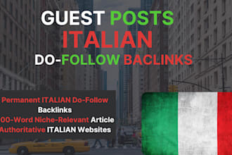 italian guest posts placed on genuine sites with SEO content that ranks