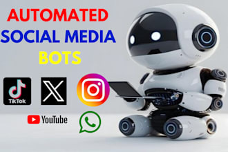 create automated social media bot, tiktok live streaming bot, instagram bot