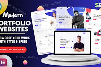create a modern, creative professional portfolio website