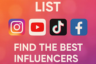 find best influencers for instagram tiktok youtube