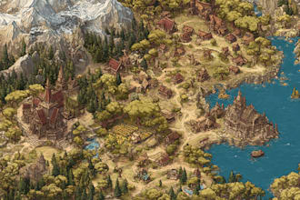 make fantasy map illustration for dnd