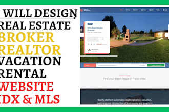 design real estate broker realtor website vacation rental idx mls website