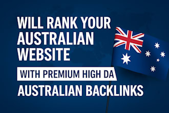 rank australia website SEO with premium australian backlinks high da