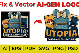 manually convert ai generated logo to perfect vector