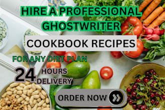 create professional recipe book, ebook, or cookbook design