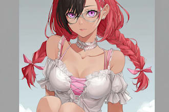 draw your anime girl original character or fanart
