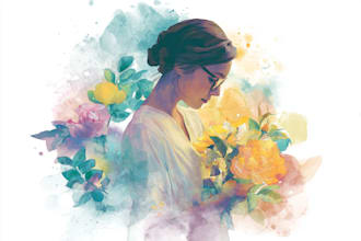 draw watercolor cartoon and illustration