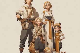 draw realistic family portrait