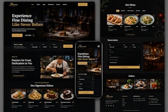 create a dynamic restaurant site with online booking