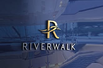 design creative outstanding river walk logo