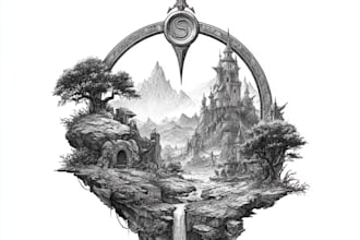 design awesome rpg fantasy or sci fi logo