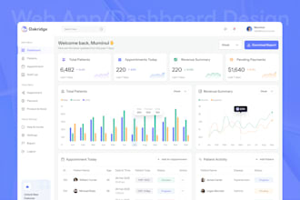 design web app UI, dashboard UI, admin panel UI