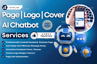 setup facebook page with logo, cover and ai chatbot boost your online presence