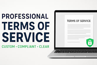 write professional terms of service and privacy policy for your website or app
