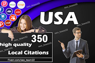 do 350 USA local citations and directory submission