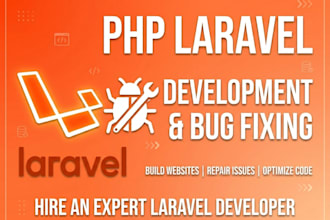 develop PHP laravel website and fix php laravel bugs