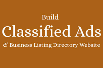create classified ads and listing directory wordpress website