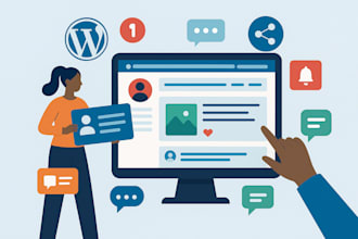 create a custom wordpress social network website