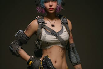 create a character art, sci fi character, sci fi, fantasy, fanart art