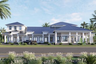 create photorealistic 3d exterior rendering