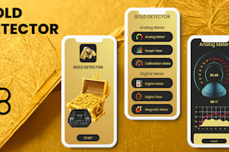 develop gold detector app, gold finder app, metal detection app