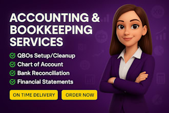 do accounting, bookkeeping and cleanup in quickbooks online