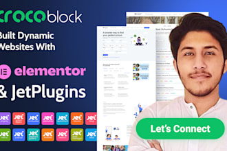 design responsive elementor website with crocoblock and jetengine