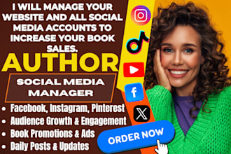 author social media manager booktok instagram daily post amazon book promotion