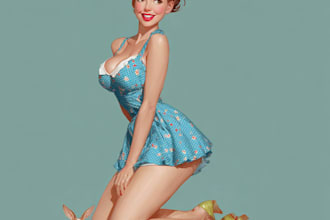 draw a cute and sexy pin up pinup girl