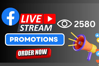do facebook live stream promotion organically