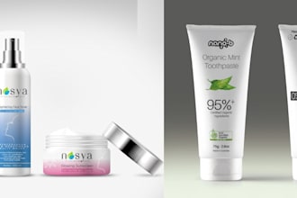 design luxury cosmetic product packaging and label design
