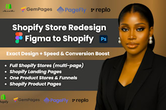 shopify store redesign, figma,xd,PSD to shopify expert,figma to shopify website