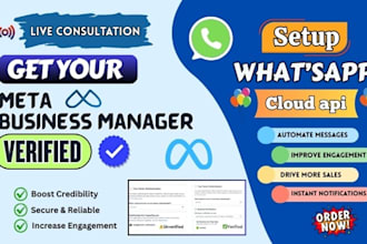 make meta business portfolio verified and setup whatsapp could API