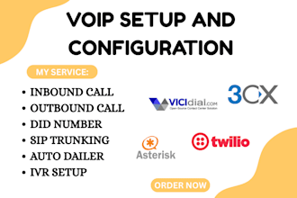 set up inbound, outbound, or p1 auto dialer call system with IVR 3cx vicidial