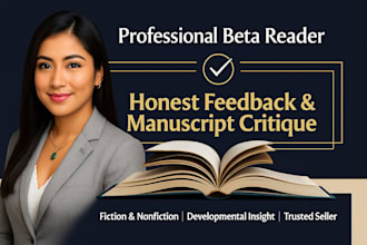 beta read and provide sensitivity and plot consistency feedback for your book