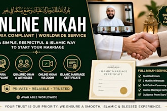 do online nikah ceremony with witnesses and islamic marriage certificate