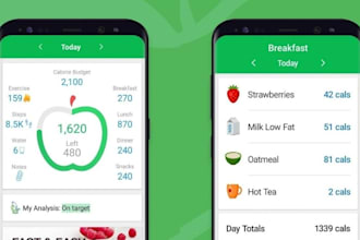 develop fitness app, weight loss app, calories tracking app, wellness app