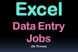 excel or google sheets data entry on any sort